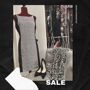 H&M Black and White Dress